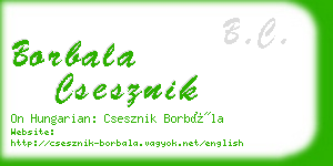 borbala csesznik business card